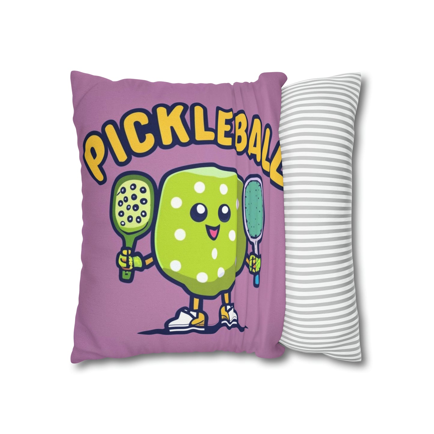 Pickleball Anime kawaii - Cartoon Graphic - Sport Character - Spun Polyester Square Pillow Case