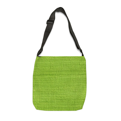 Lush Grass Neon Green: Denim-Inspired, Springtime Fabric Style - Adjustable Tote Bag (AOP)