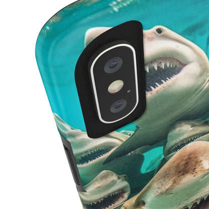 Laughing Lemon Sharks: Joyful Sea Jaws Ocean Deep - Tough Phone Cases