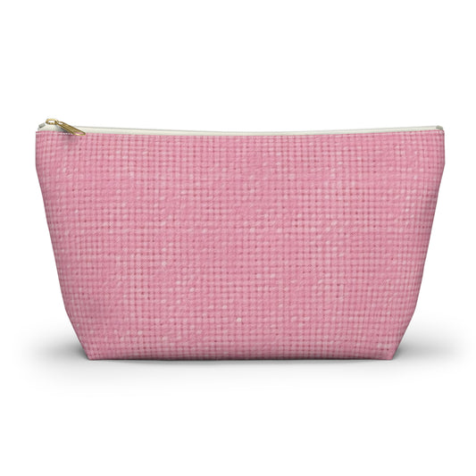 Pastel Rose Pink: Denim-Inspired, Refreshing Fabric Design - Accessory Pouch w T-bottom