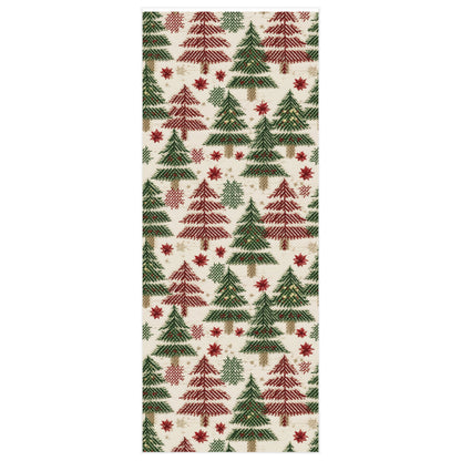 Embroidered Christmas Winter, Festive Holiday Stitching, Classic Seasonal Design - Wrapping Paper