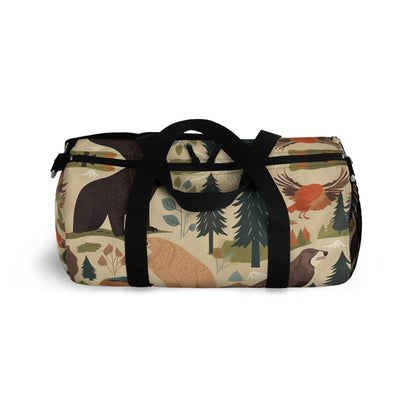 U.S. Wilderness Inspired: Grizzly Bears, Animals Pattern Duffel Bag