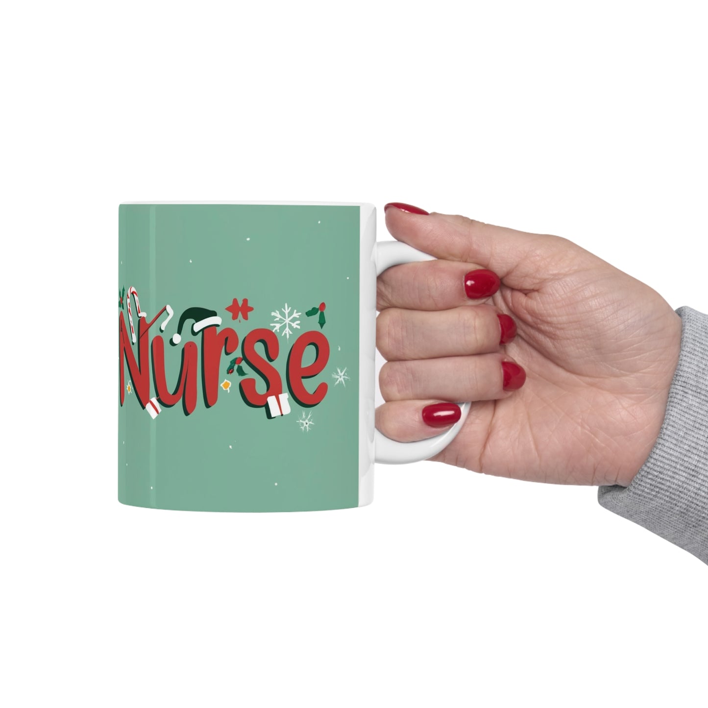 Christmas Nursing 11 oz Mug: 2023 Festive Nurse Design, Perfect Gift for Women in Nursing School