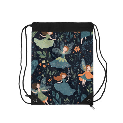 Enchanting Fairy Tale Pattern - Vibrant & Magical Fairies - Drawstring Bag