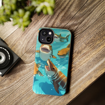 Tiger Shark: Ocean Marine Wildlife - Underwater - Tough Phone Cases