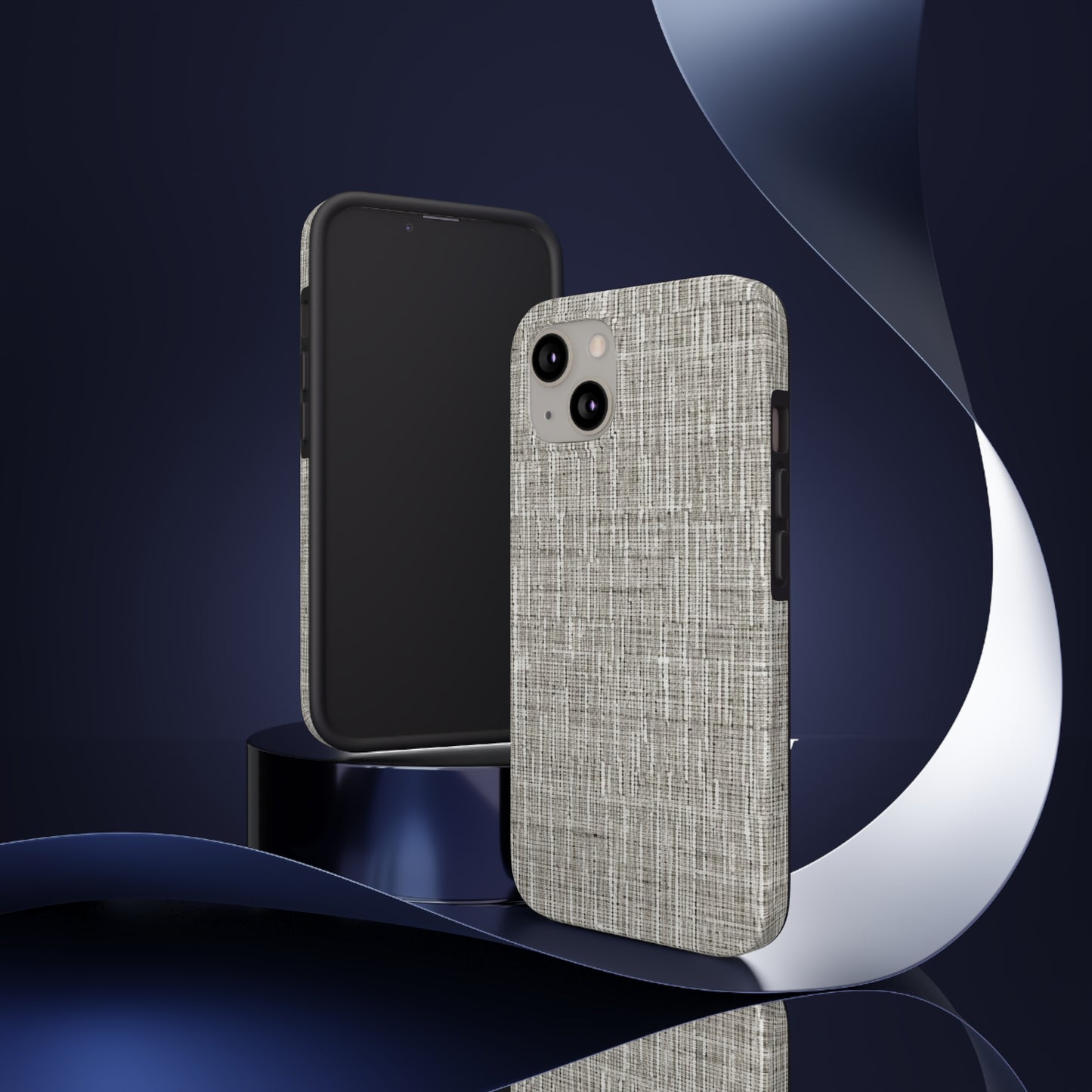 Silver Grey: Denim-Inspired, Contemporary Fabric Design - Tough Phone Cases