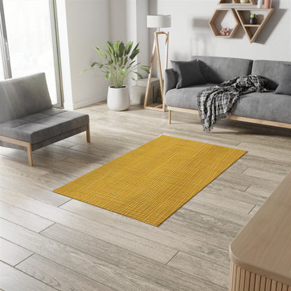 Radiant Sunny Yellow: Denim-Inspired Summer Fabric - Dobby Rug