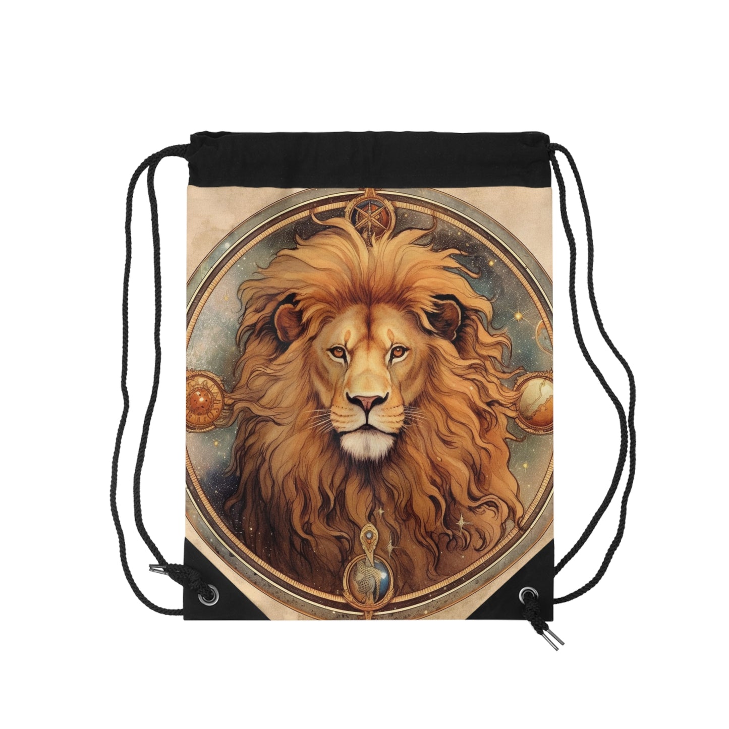 Astrological Leo Sign Vibrant Celestial Cosmic Zodiac - Drawstring Bag