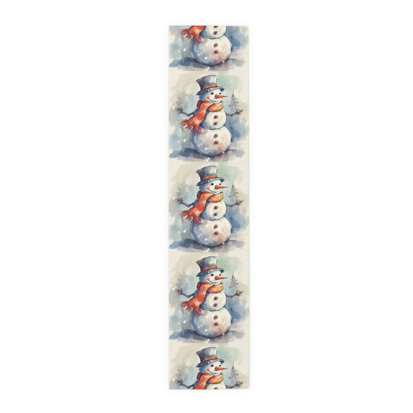 Frosty Winter Snowman Christmas - Table Runner (Cotton, Poly)