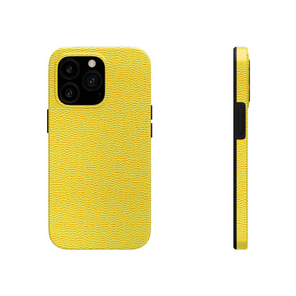 Sunshine Yellow Lemon: Denim-Inspired, Cheerful Fabric - Tough Phone Cases