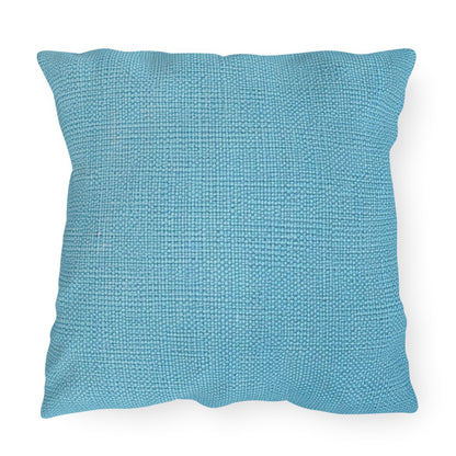 Bright Aqua Teal: Denim-Inspired Refreshing Blue Summer Fabric - Outdoor Pillows