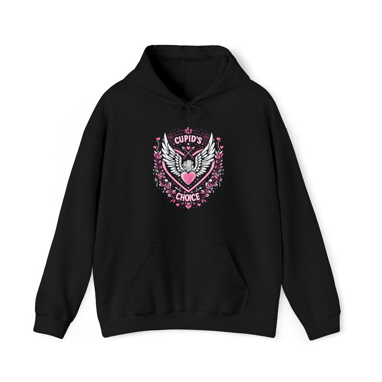 Cupidos Choice Crest con corazón y alas - Amor y romance con temática de San Valentín - Sudadera con capucha unisex Heavy Blend™