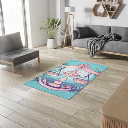 Libra Astrology - Soft Lighting & Pastel Zodiac Sign Symbol - Dobby Rug