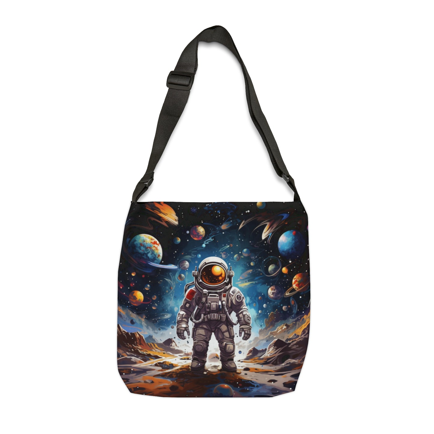 Galactic Voyage: Astronaut Journey in Celestial Star Cosmic Exploration - Adjustable Tote Bag (AOP)