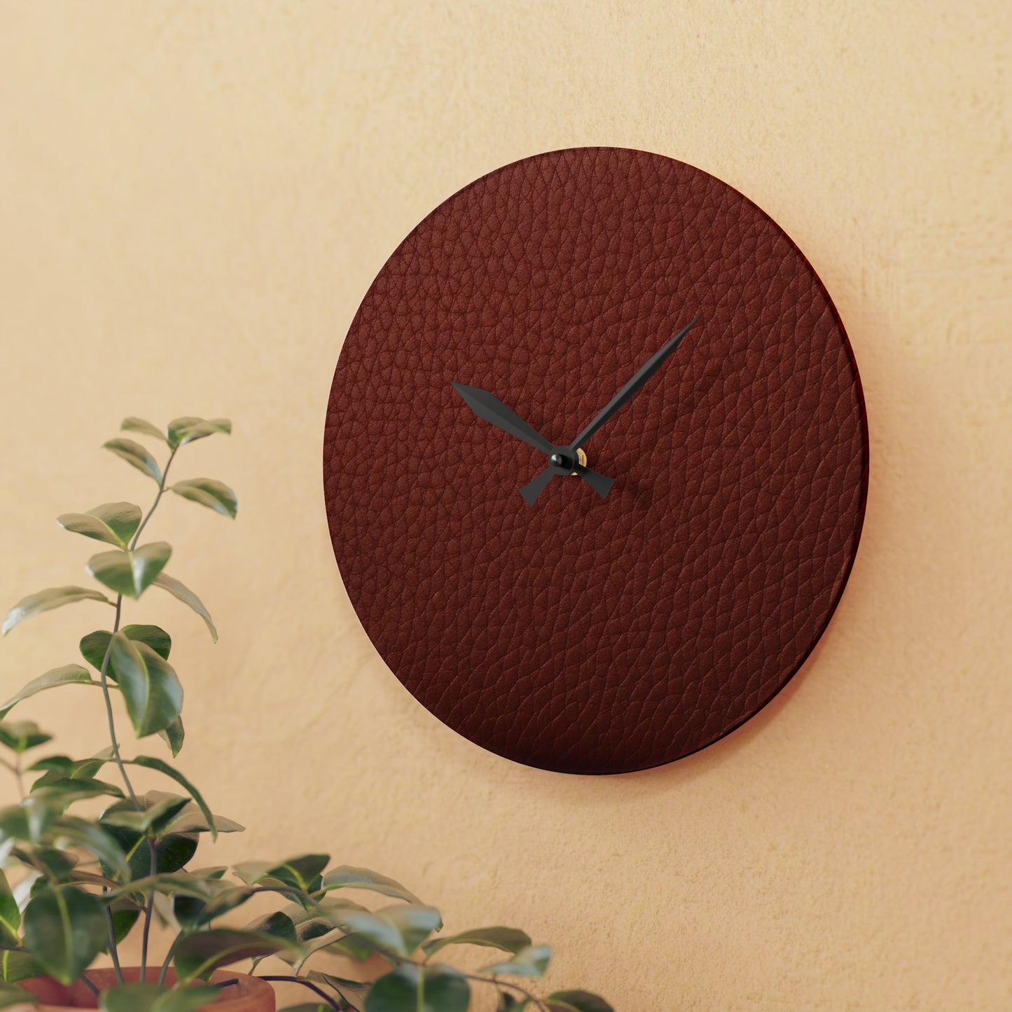 Leather Design - Acrylic Wall Clock