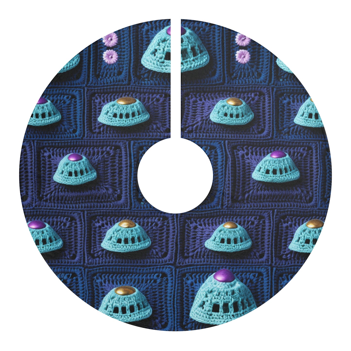 Spaceship UFO Crochet - Galactic Travel Ship - Alien Craft - Flying Saucer - Christmas Tree Skirts