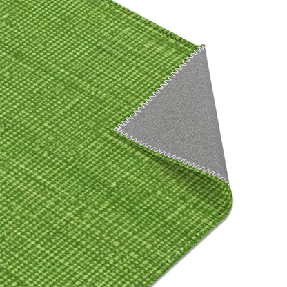 Olive Green Denim-Style: Seamless, Textured Fabric - Area Rugs