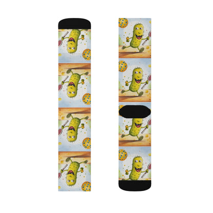 Pickleball Play: Pickle Sport Action Game, Fast Dink Ball - Sublimation Socks