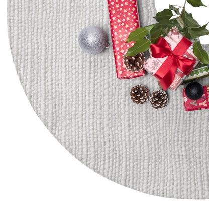 Chic White Denim-Style Fabric, Luxurious & Stylish Material - Christmas Tree Skirts