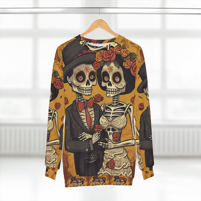 Matrimonio de boda de Halloween, novia y novio - Forever Soulmates - Sudadera unisex (AOP) 