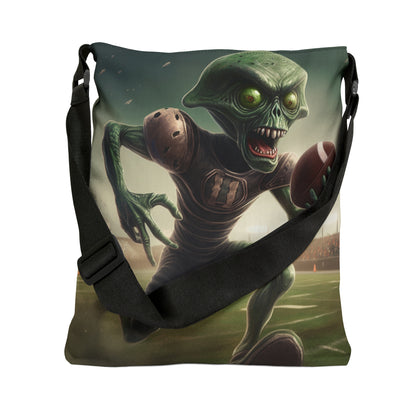 Alien Football Space Sport Game Stadium Athlete Galaxy Player - Adjustable Tote Bag (AOP)