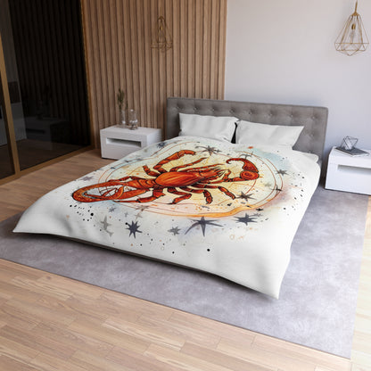 Prickly Scorpio Astrology - Sharp Zodiac Scorpion Celestial Horoscope - Microfiber Duvet Cover