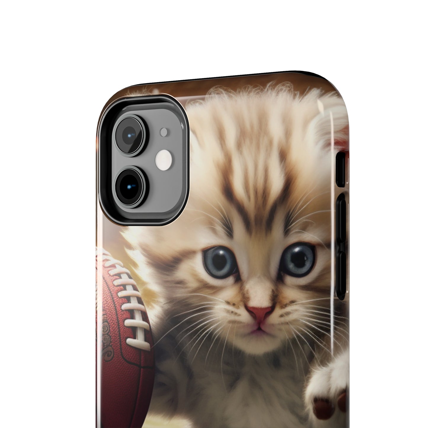 Football Kitty Fantasy: Feline Cat American Sport Quarterback - Tough Phone Cases