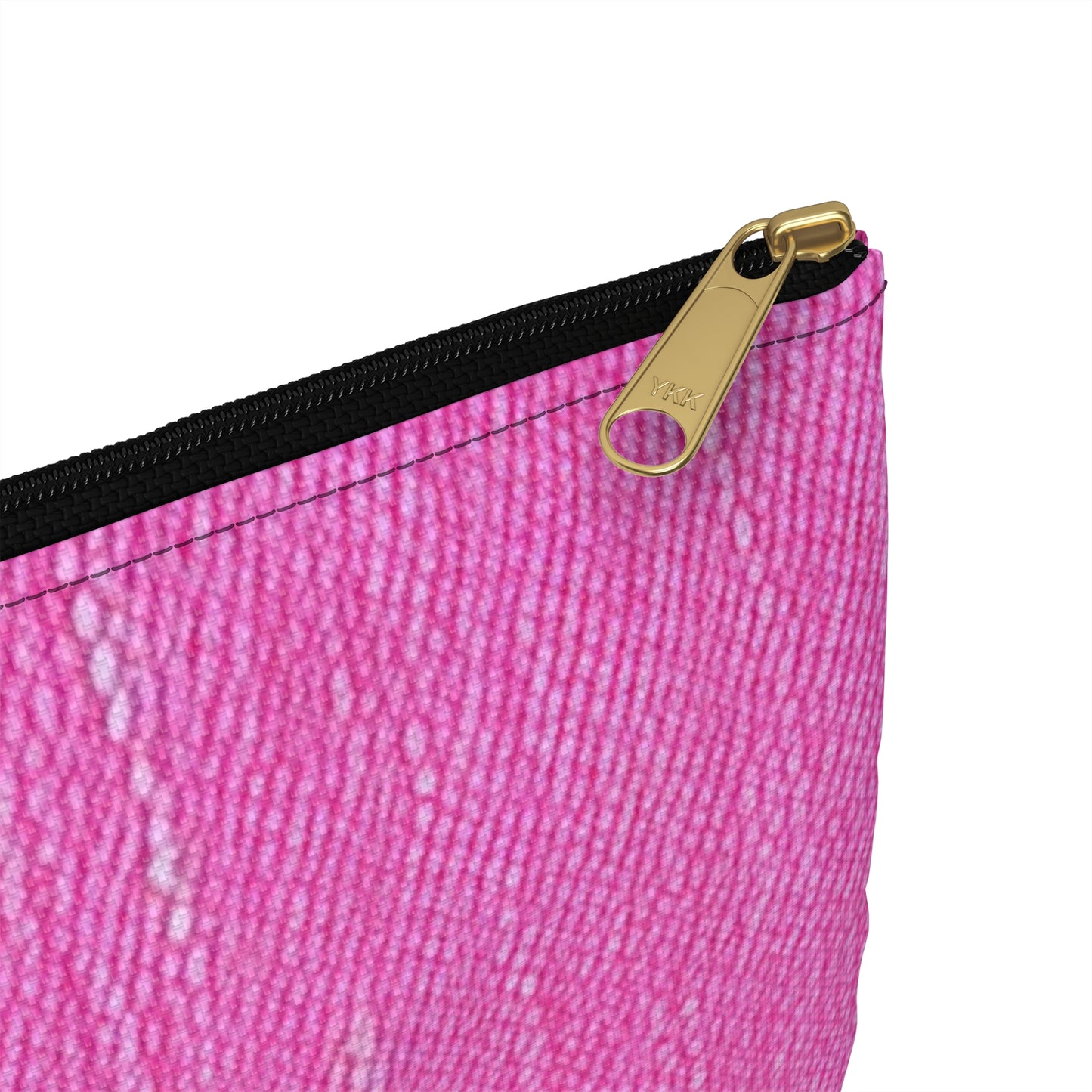 Dual Delight: Half-and-Half Pink & Blue Denim Daydream - Accessory Pouch