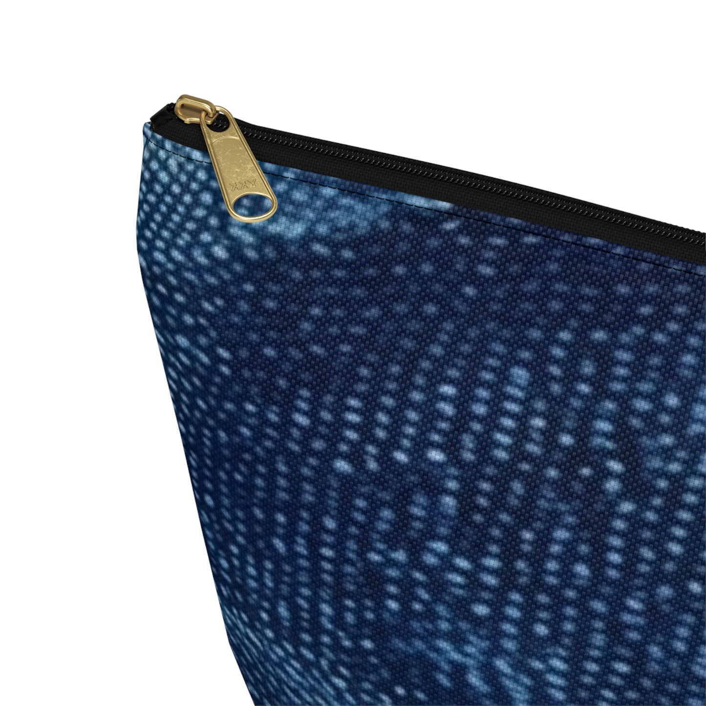 Dark Blue: Distressed Denim-Inspired Fabric Design - Accessory Pouch w T-bottom