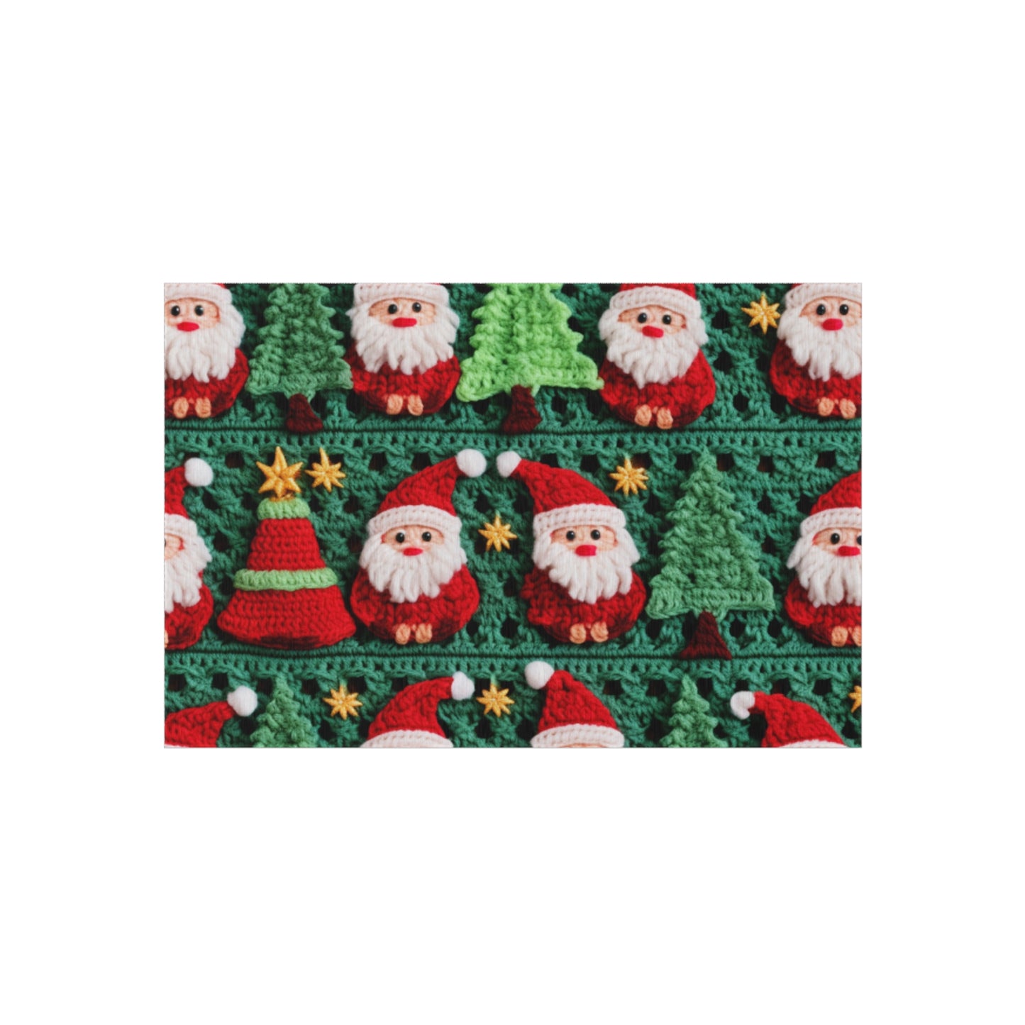 Santa Claus Crochet Pattern, Christmas Design, Festive Holiday Decor, Father Christmas Motif. Perfect for Yuletide Celebration - Outdoor Rug