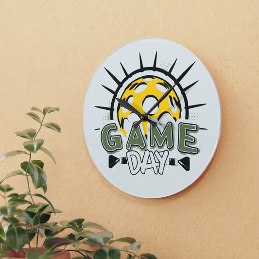 Pickleball Game Day Sport - Reloj de pared acrílico 