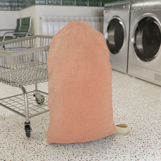 Soft Pink-Orange Peach: Denim-Inspired, Lush Fabric - Laundry Bag