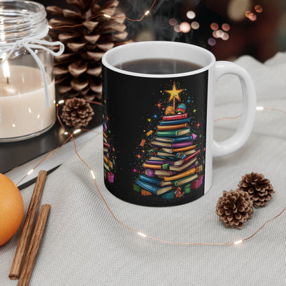 Christmas Book Tree - Ceramic Mug 11oz