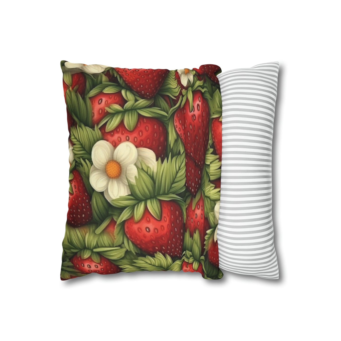 Strawberry Euphoria: The Ultimate Guide to Celebrating Life's Sweetest BerrySpun Polyester Square Pillow Case