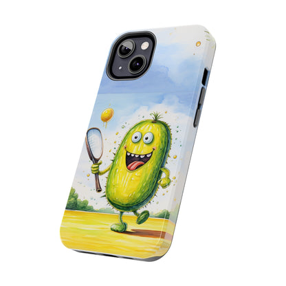 Pickleball Sport: Athletic Pickle Playing Game with Net and Paddle - Tough Phone Cases