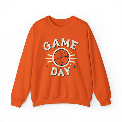 Retro B-Ball Shine - Basketball Game Day Celebration Old School - Unisex Heavy Blend™ Crewneck Sweatshirt