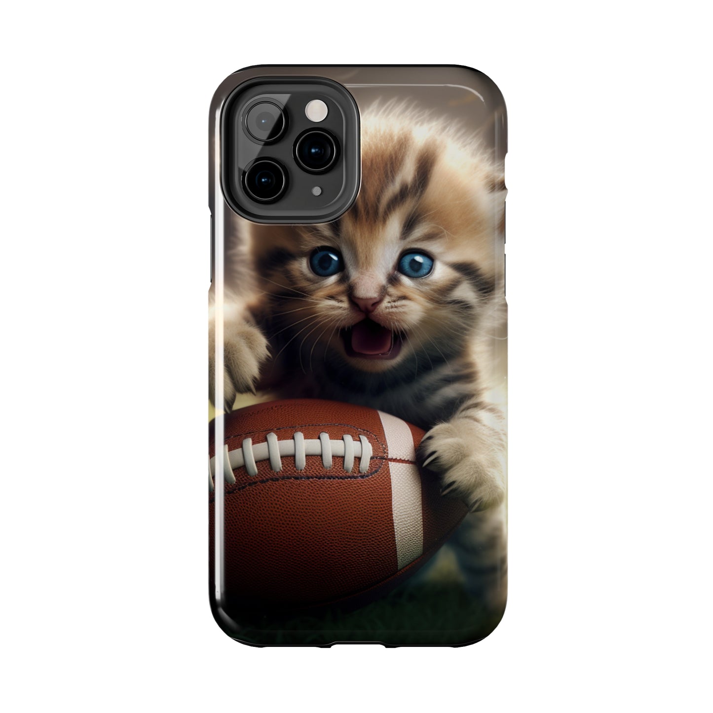 Football Kitten Touchdown: el juego deportivo ganador de Tabby - Estuches resistentes para teléfonos