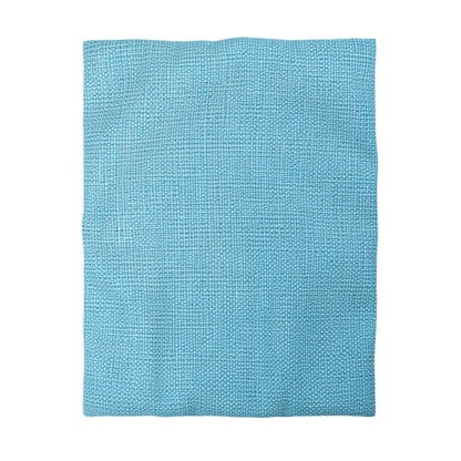 Bright Aqua Teal: Denim-Inspired Refreshing Blue Summer Fabric - Microfiber Duvet Cover