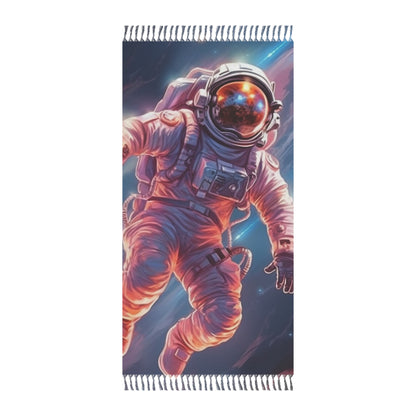 Astronaut Outer Space - Galaxy Starfield Art - Boho Beach Cloth