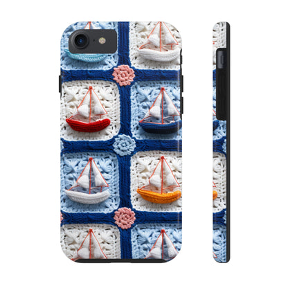 Crochet Boat Ship Sea Vessel Ocean Beach Travel Yacht Design - Tough Phone Cases