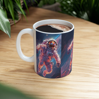 Astronaut Outer Space - Galaxy Starfield - Ceramic Mug 11oz