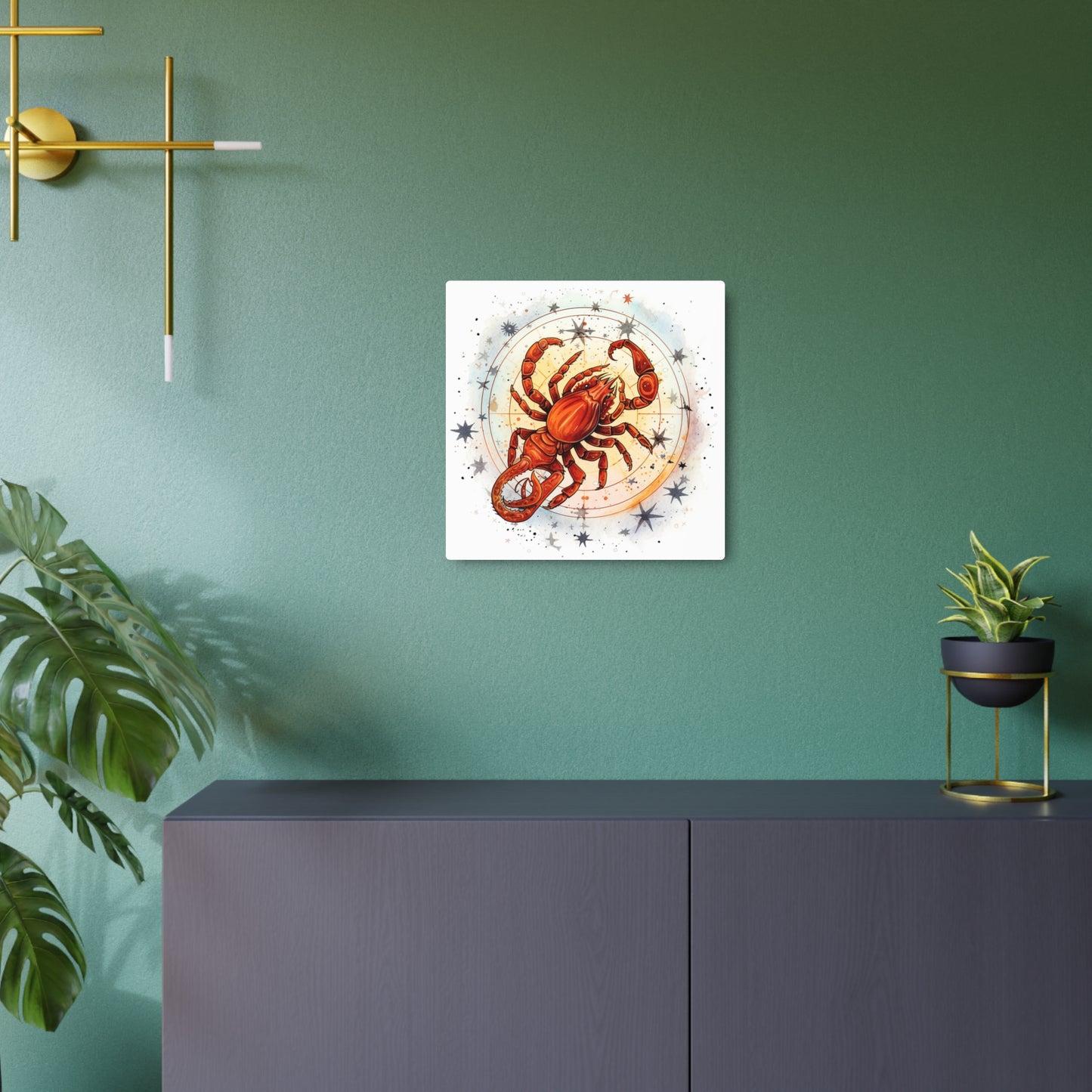 Prickly Scorpio Astrology - Sharp Zodiac Scorpion Celestial Horoscope - Metal Art Sign