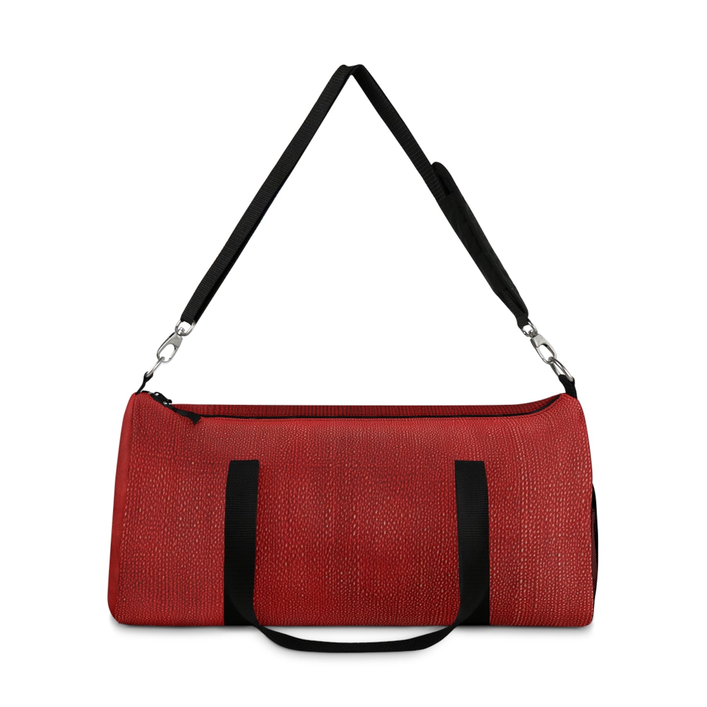 Juicy Red Berry Blast: Denim Fabric Inspired Design - Duffel Bag