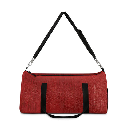 Juicy Red Berry Blast: Denim Fabric Inspired Design - Duffel Bag