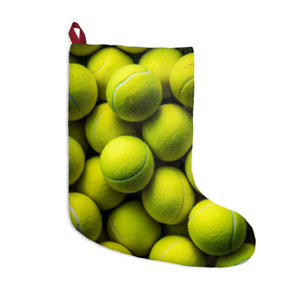 Tennis Ball Sport: Athlete Court Action, Rally & Serve - Christmas Stockings