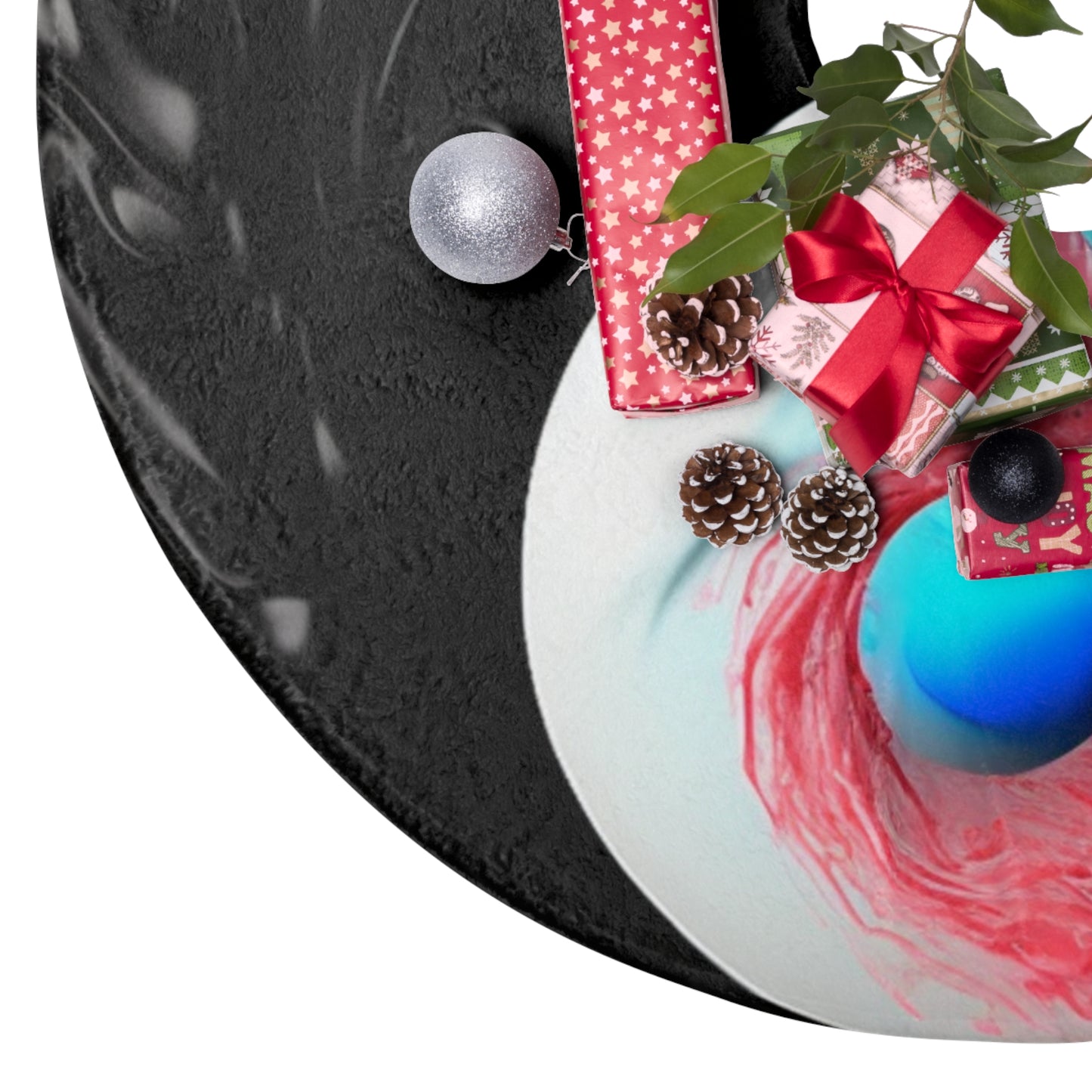 Yin Yang Symbol, Colorful Paint Style - Artistic Decor - Christmas Tree Skirts