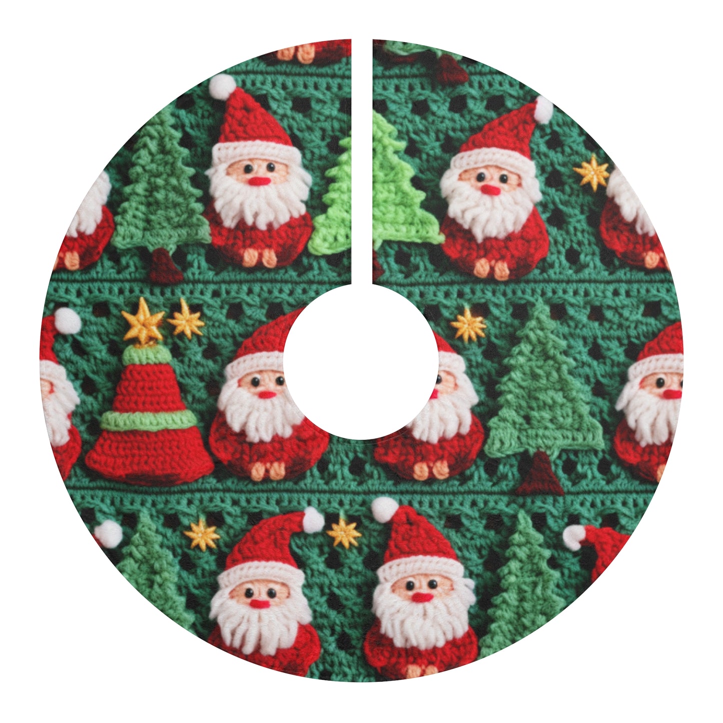 Santa Claus Crochet Pattern, Christmas Design, Festive Holiday Decor, Father Christmas Motif. Perfect for Yuletide Celebration - Christmas Tree Skirts