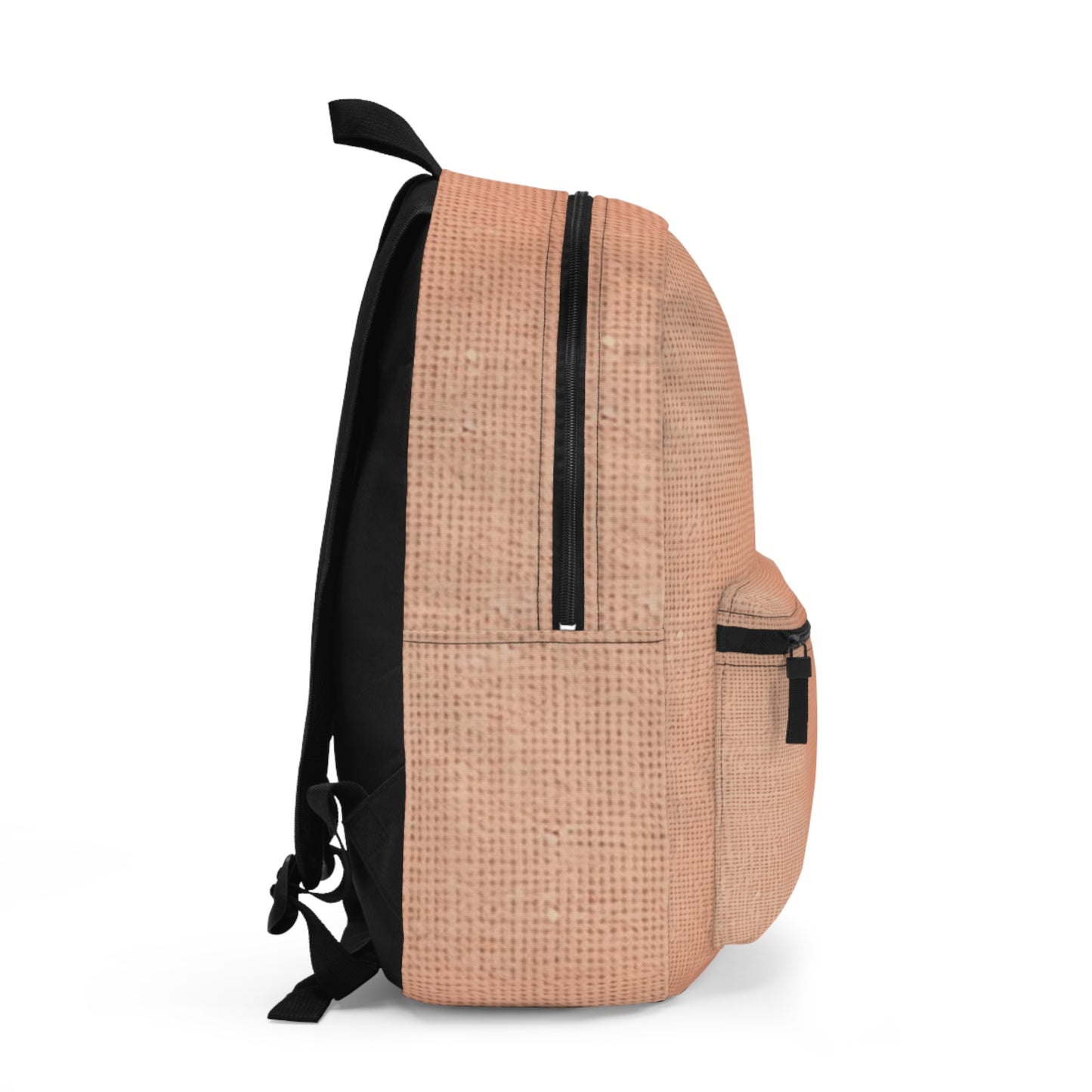 Soft Pink-Orange Peach: Denim-Inspired, Lush Fabric - Backpack