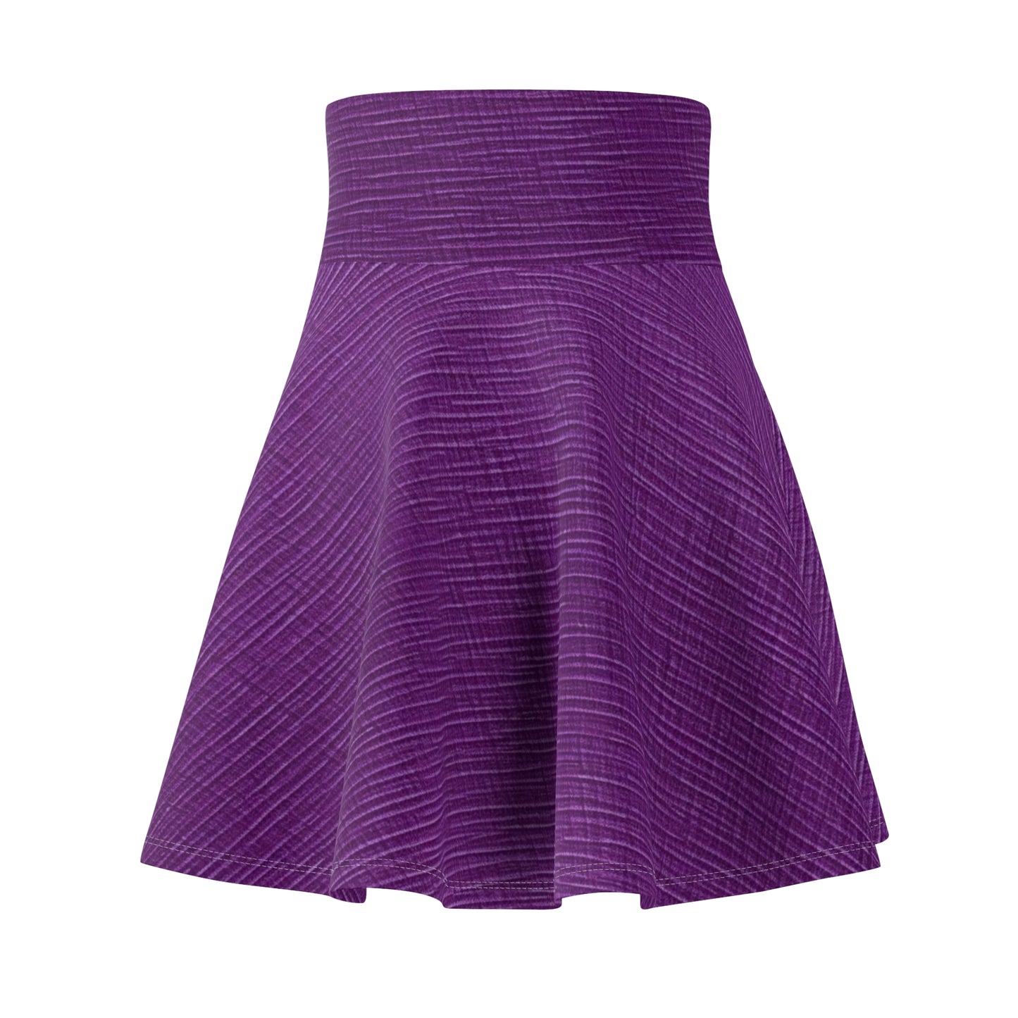 Violet/Plum/Purple: Denim-Inspired Luxurious Fabric - Women's Skater Skirt (AOP)