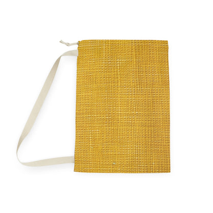 Radiant Sunny Yellow: Denim-Inspired Summer Fabric - Laundry Bag